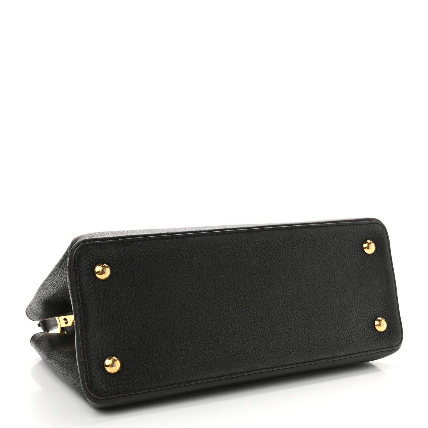 Taurillon Capucines MM Black Fuchsia