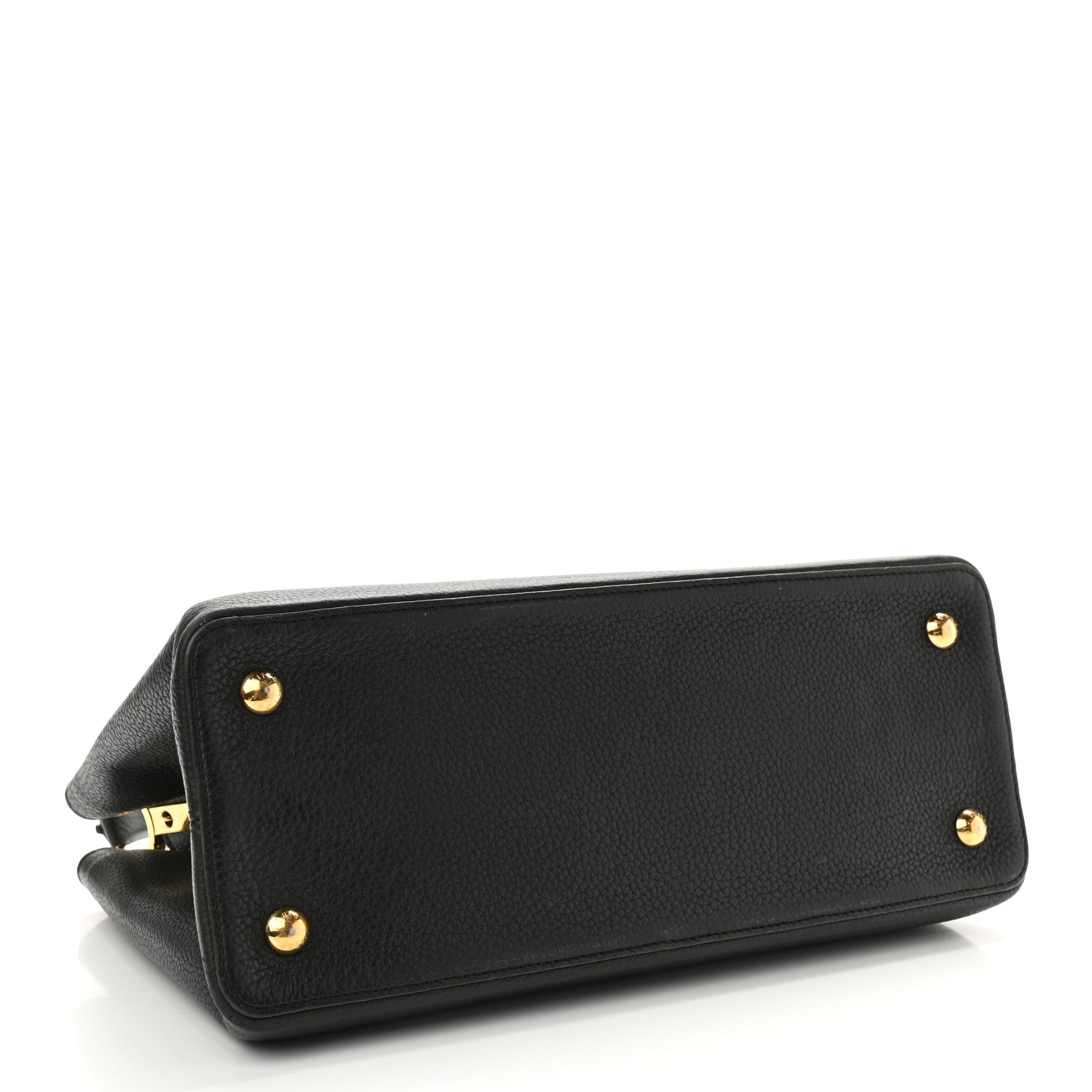 Louis Vuitton Taurillon Capucines MM Black Fuchsia 4 of 10