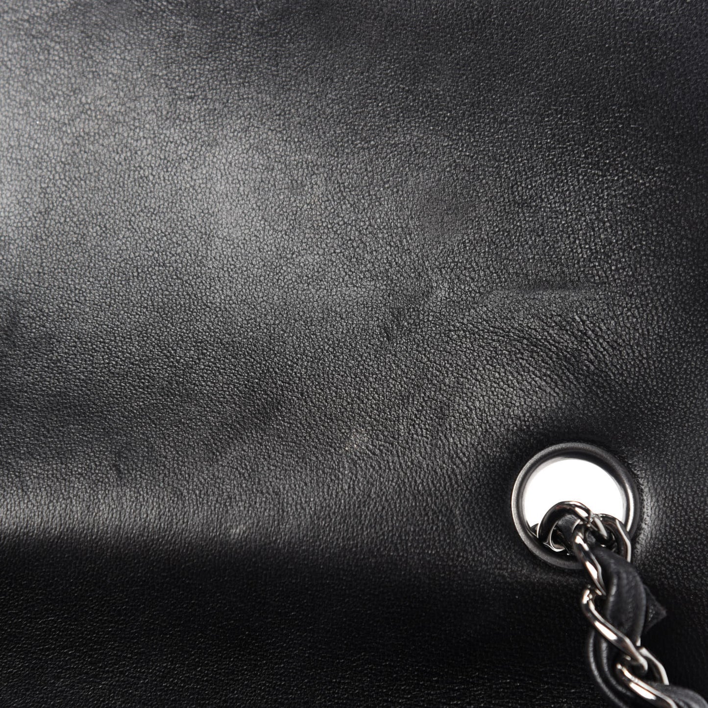 Lambskin Quilted Mini Rectangular Flap Black