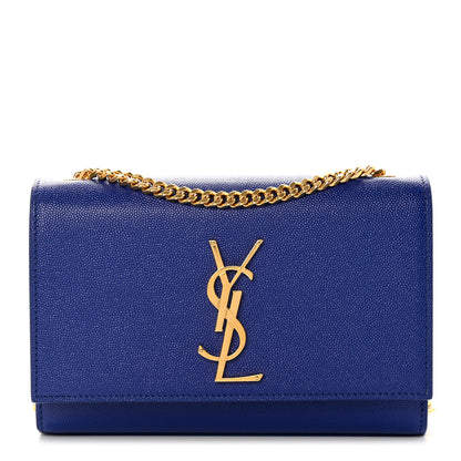 Saint Laurent Grain De Poudre Small Classic Monogram Kate Satchel Royal Blue 1 of 10