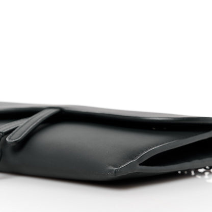 Christian Dior Ultra Matte Calfskin Saddle Chain Wallet Pouch Black 13 of 13