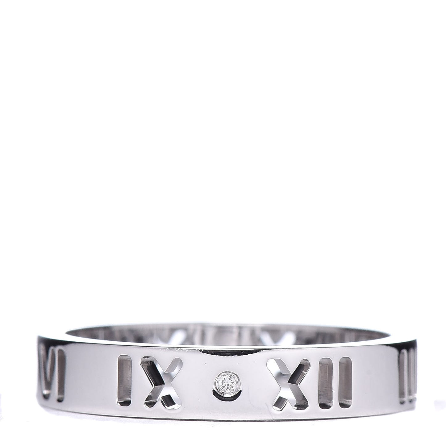 18K White Gold Diamond Atlas Pierced Ring 51 5.75