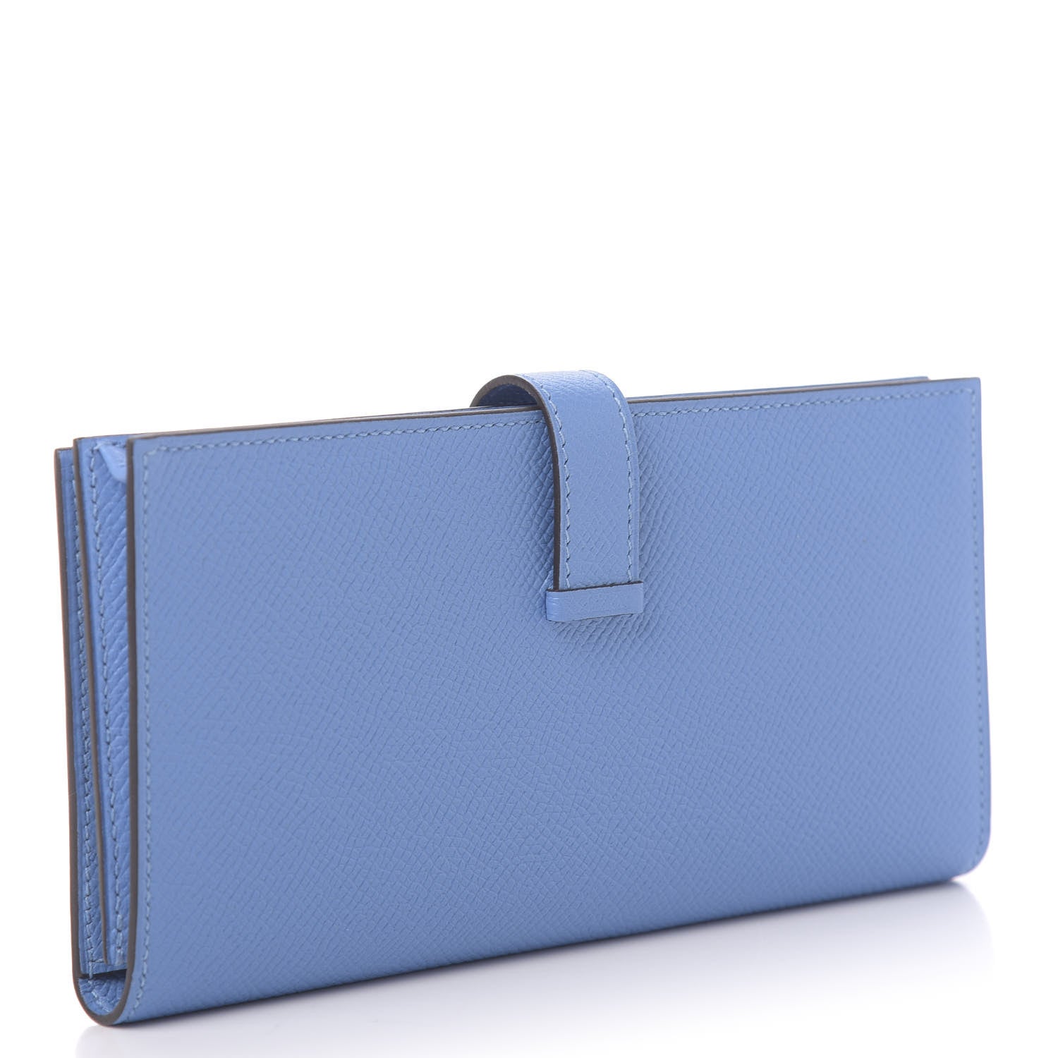 Hermes Epsom Bearn Gusset Wallet Bleu Paradis 3 of 10