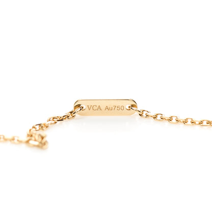 Van Cleef & Arpels 18K Yellow Gold Diamond Mini Frivole Pendant Necklace 4 of 6