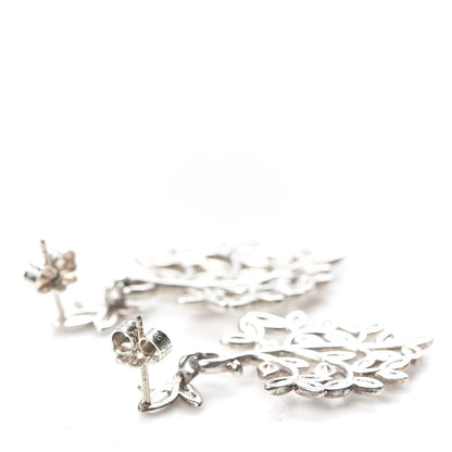 Tiffany Sterling Silver Paloma Picasso Olive Leaf Drop Earrings 3 of 5