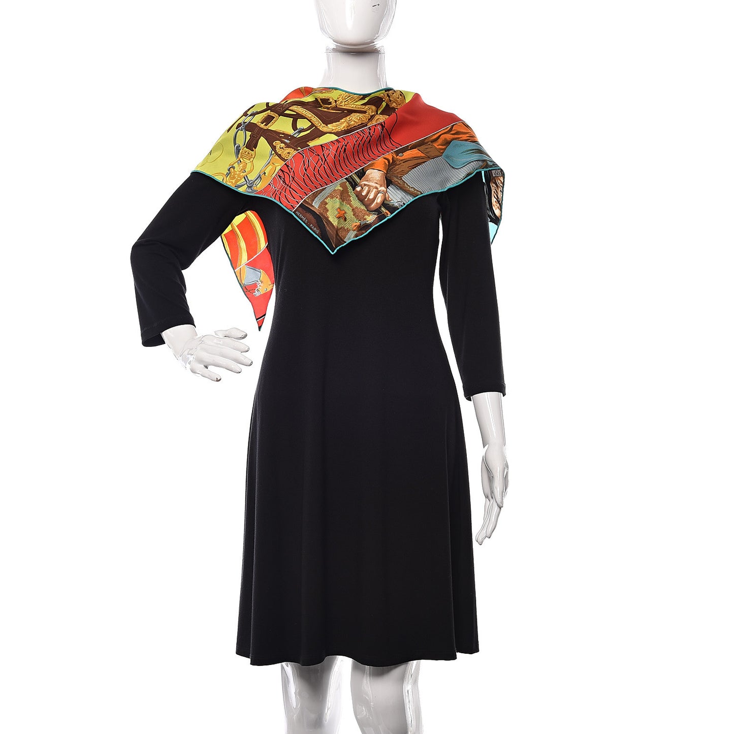 Silk Carre En Carres Triangle Shawl