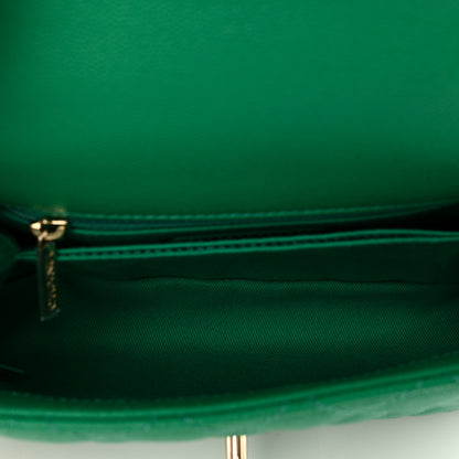 Chanel Caviar Quilted Mini Coco Handle Flap Green 6 of 10