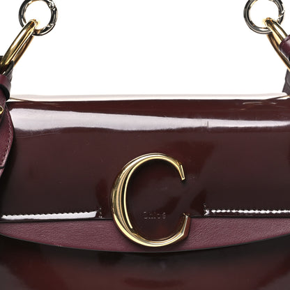 Chloe Spazzolato Sfumato Calfskin Small C Double Carry Burnt Brown 7 of 9