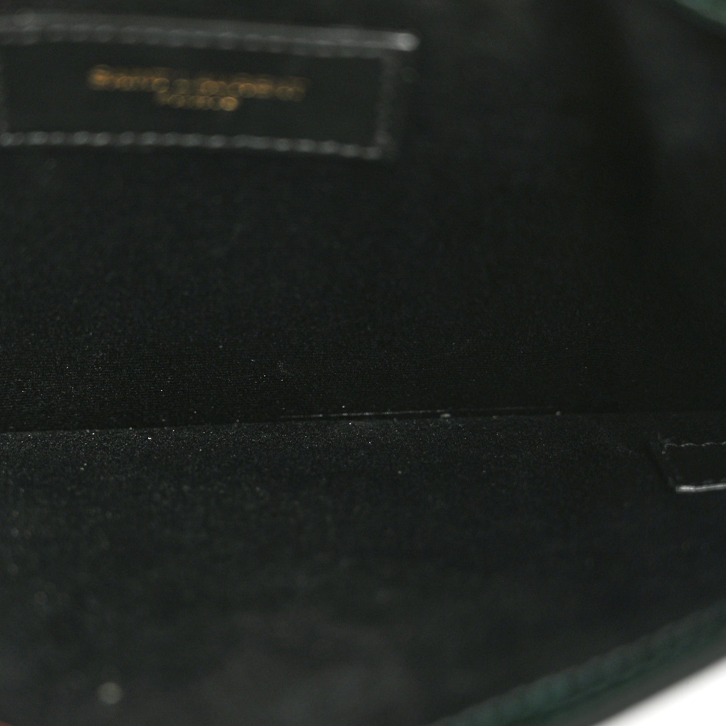 Calfskin Crocodile Embossed Uptown Monogram Clutch  Dark Mint