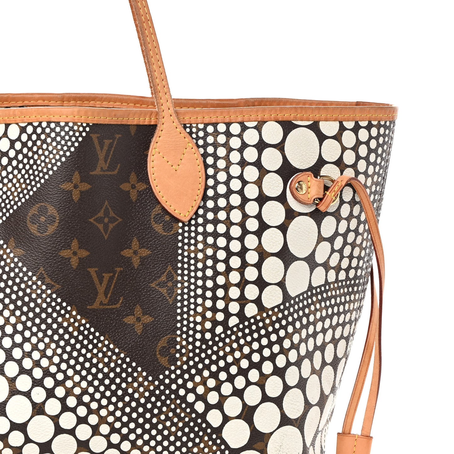 Monogram Kusama Waves Neverfull MM White