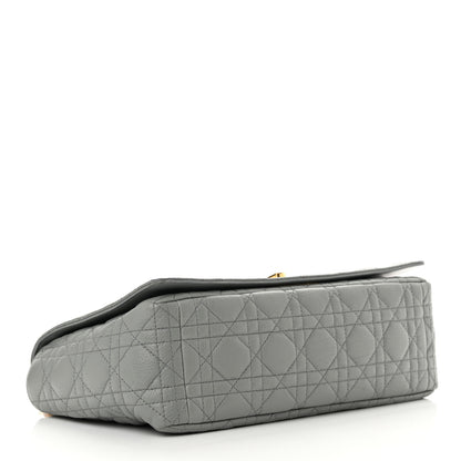 Christian Dior Lambskin Cannage Large Caro Bag Grey 4 of 17