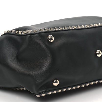 Valentino Garavani Vitello Medium Rockstud Tote Black 8 of 9
