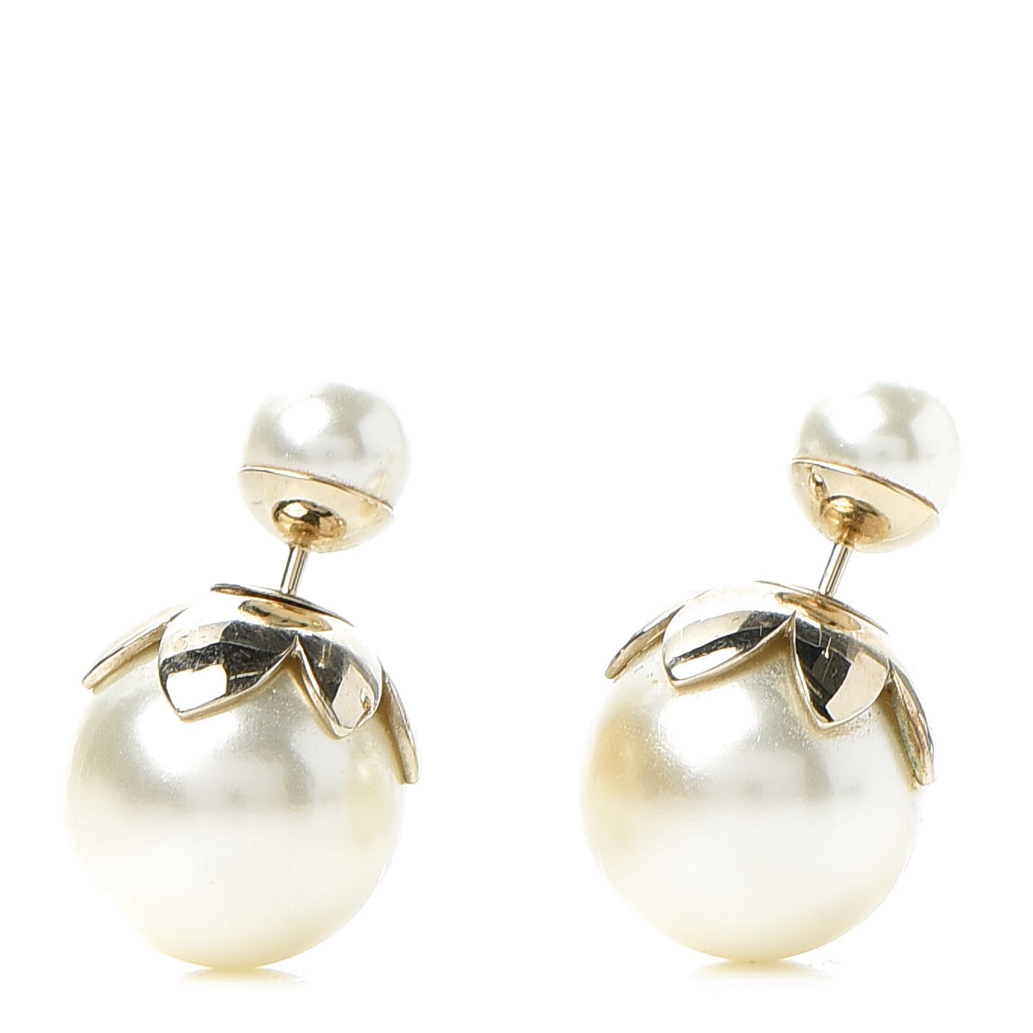 Pearl Mise En Dior Tribal Earrings Gold