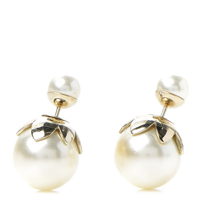 Christian Dior Pearl Mise En Dior Tribal Earrings Gold 1 of 5