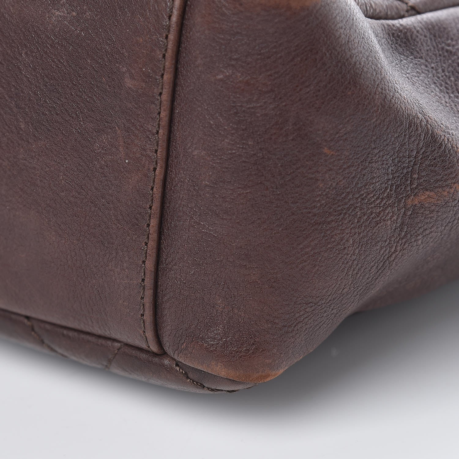 Chanel Calfskin Quilted Petit Shopping Tote PST Brown 17 of 18