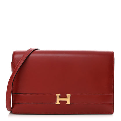 Hermes Box Annie Clutch Shoulder Bag Rouge Vif 1 of 19