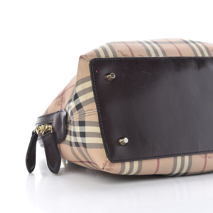 Burberry Haymarket Check Thornley Satchel Chocolate 15 of 22
