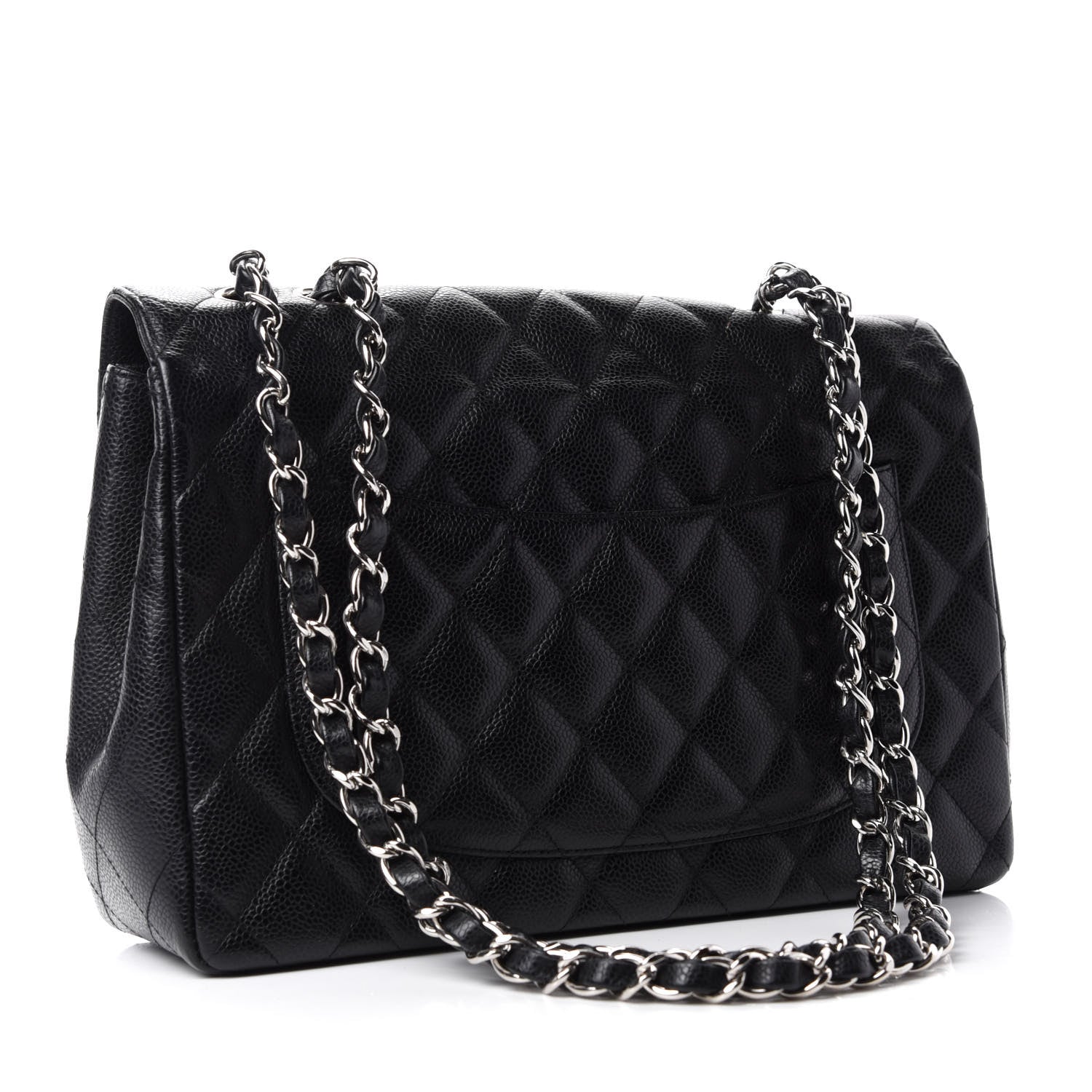 Chanel Caviar Quilted Jumbo Single Flap Black 3 of 11