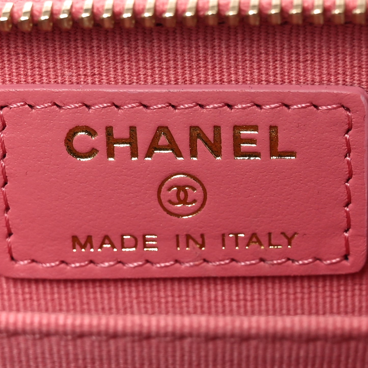 Lambskin Quilted Chanel 19 Zip Around Coin Purse Wallet Light Pink
