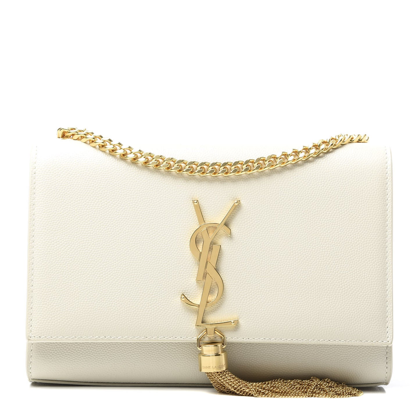 Grain De Poudre Small Classic Monogram Kate Tassel Satchel Crema Soft