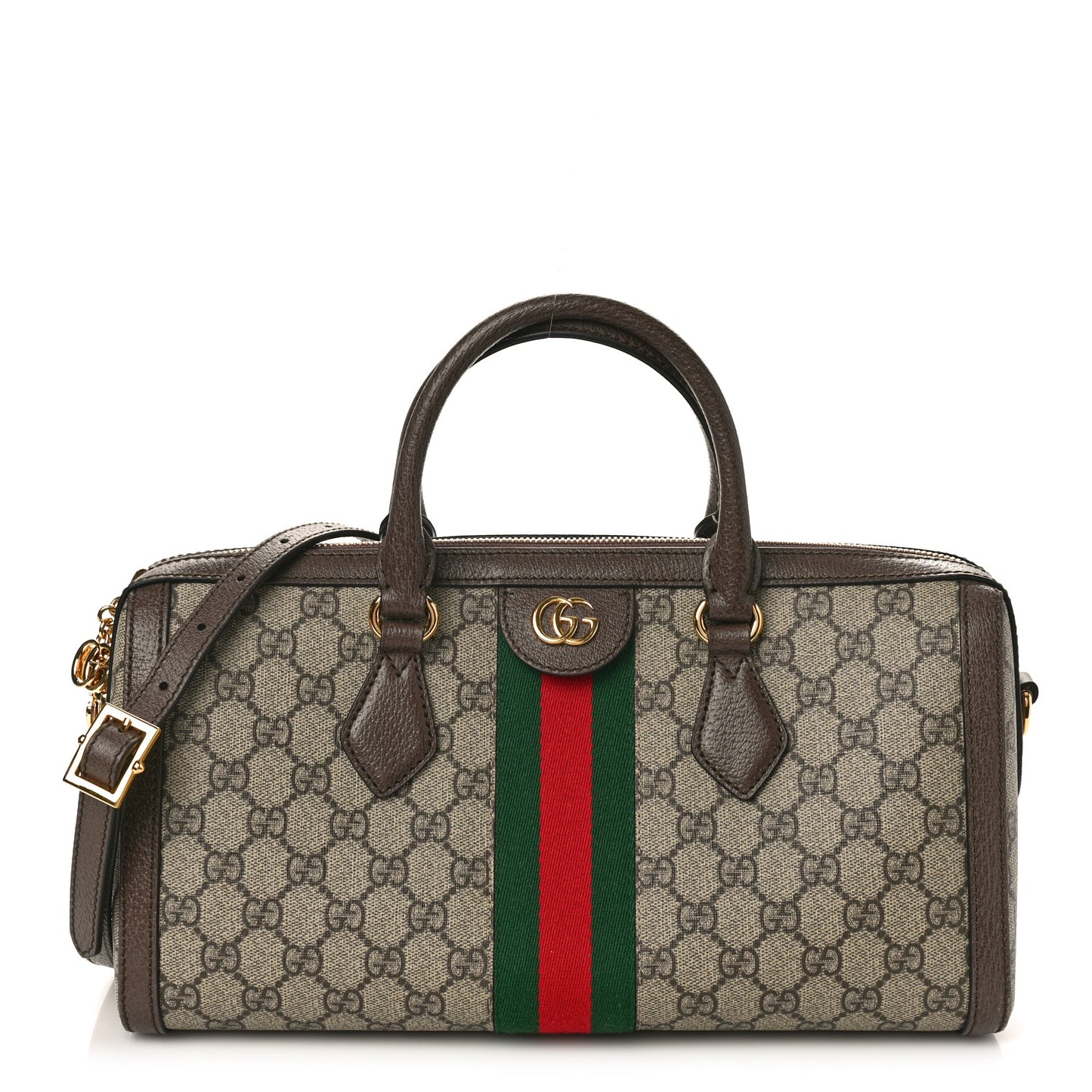 GG Supreme Monogram Web Medium Ophidia Boston Brown