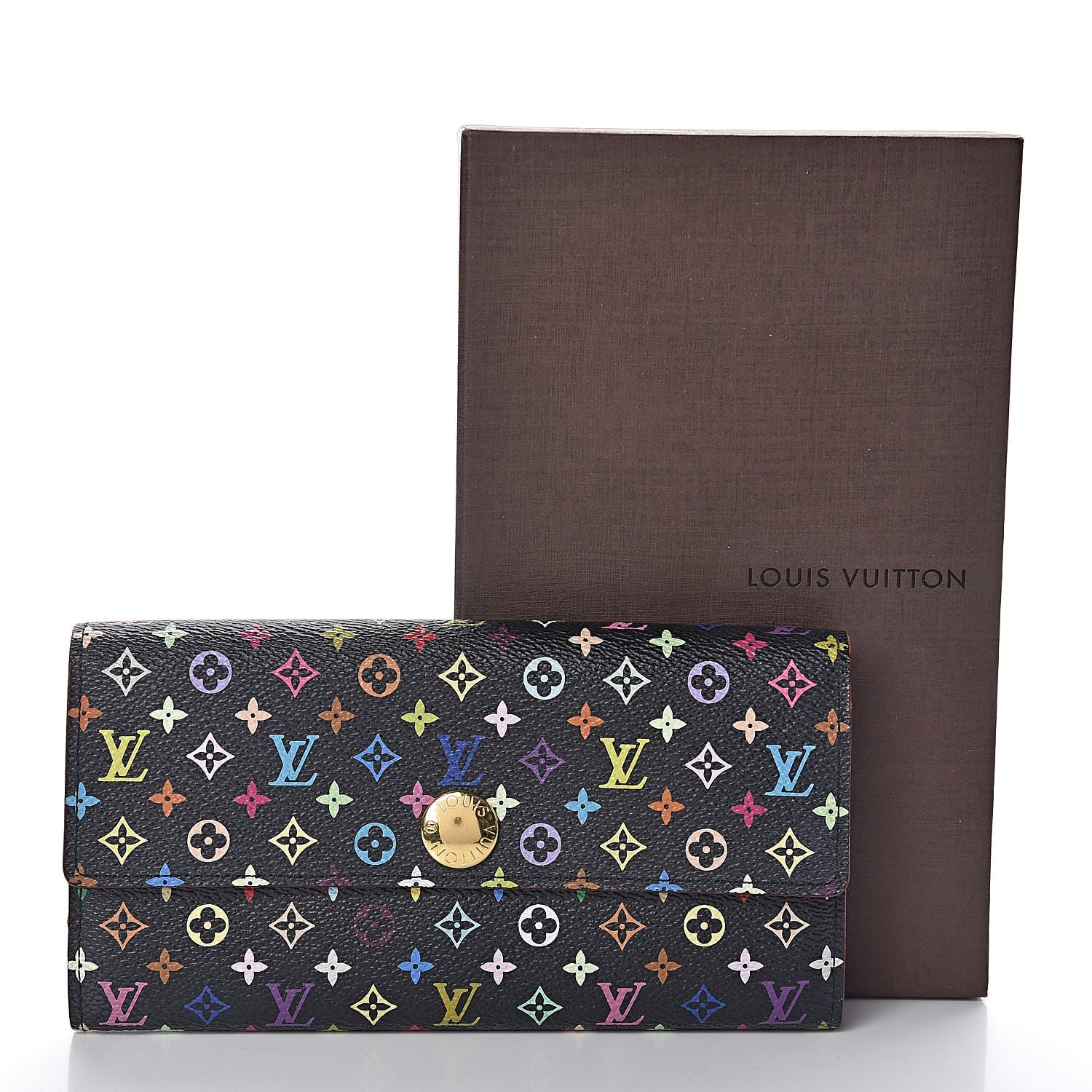 Louis Vuitton Monogram Multicolor Sarah Wallet Black Grenade 8 of 8