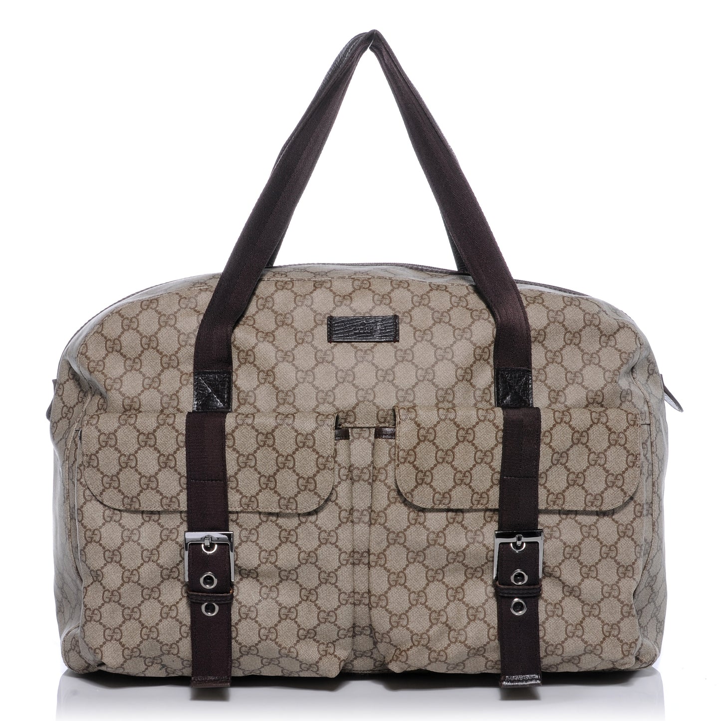 Coated Canvas Monogram Large Duffle Bag Ebony