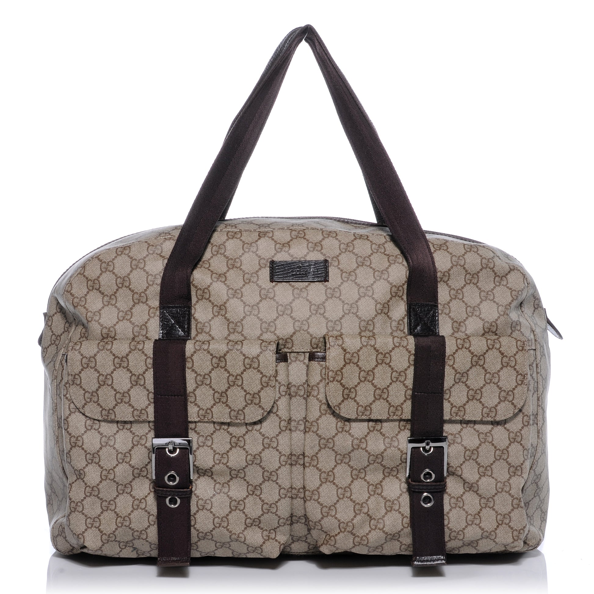 Gucci Coated Canvas Monogram Large Duffle Bag Ebony 1 of 9