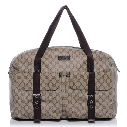 Gucci Coated Canvas Monogram Large Duffle Bag Ebony 1 of 9