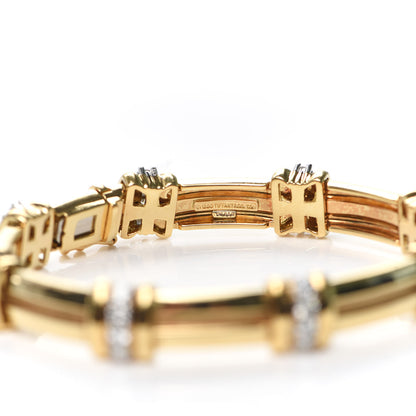 Tiffany 18K Yellow Gold Platinum Diamond Atlas Bracelet 4 of 4