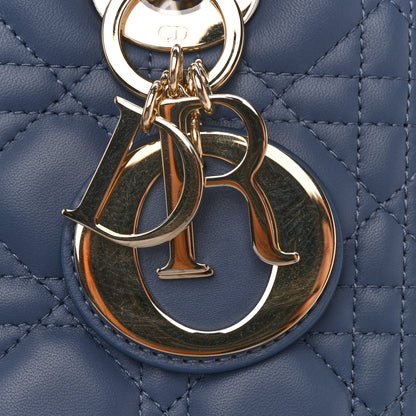 Christian Dior Lambskin Cannage Medium Lady Dior Denim Blue 13 of 13