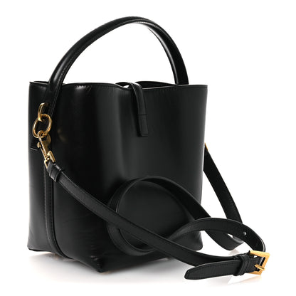 Saint Laurent Smooth Shiny Calfskin Monogram Le 37 Small Bucket Bag Black 3 of 15