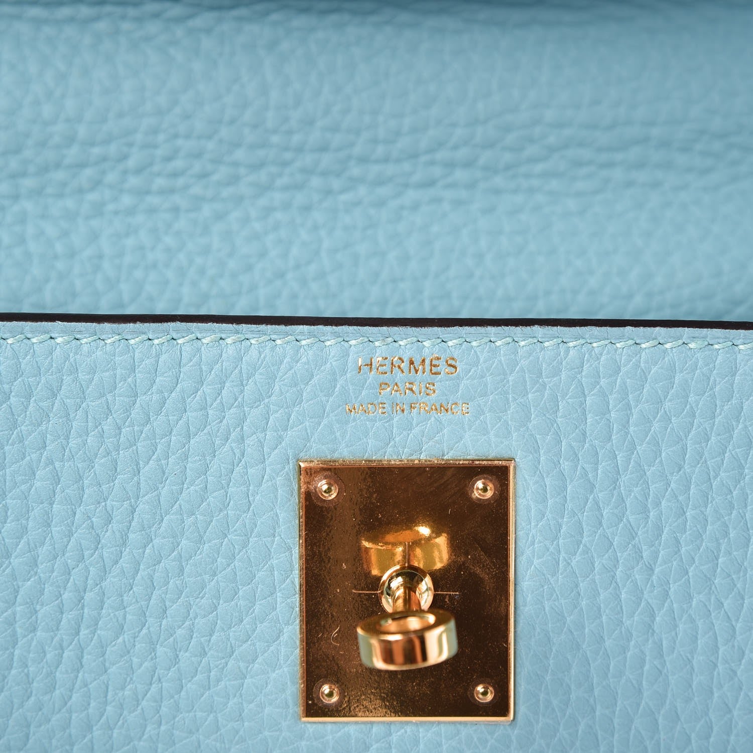 Hermes Taurillon Clemence Kelly Retourne 28 Bleu Atoll 7 of 9