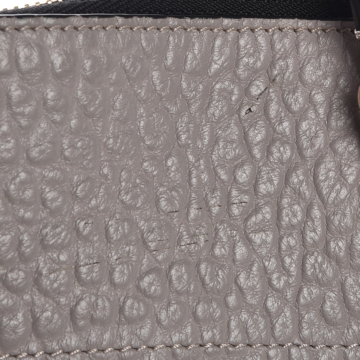 Signature Grain Calfskin Medium Welburn Tote Pale Grey