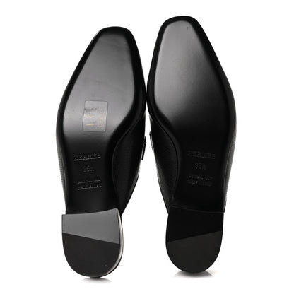 Hermes Goatskin Vincennes Mules 35.5 Black 5 of 8