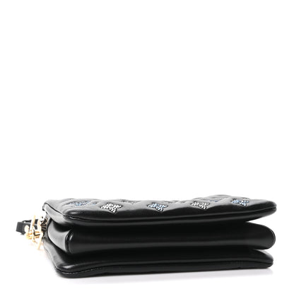 Louis Vuitton Lambskin Swarovski Crystal Embossed Monogram Coussin BB Black 4 of 9