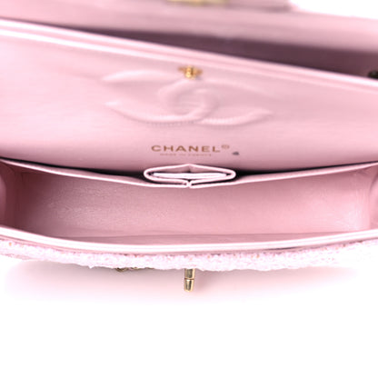 Chanel Tweed Medium Double Flap Pink 5 of 13