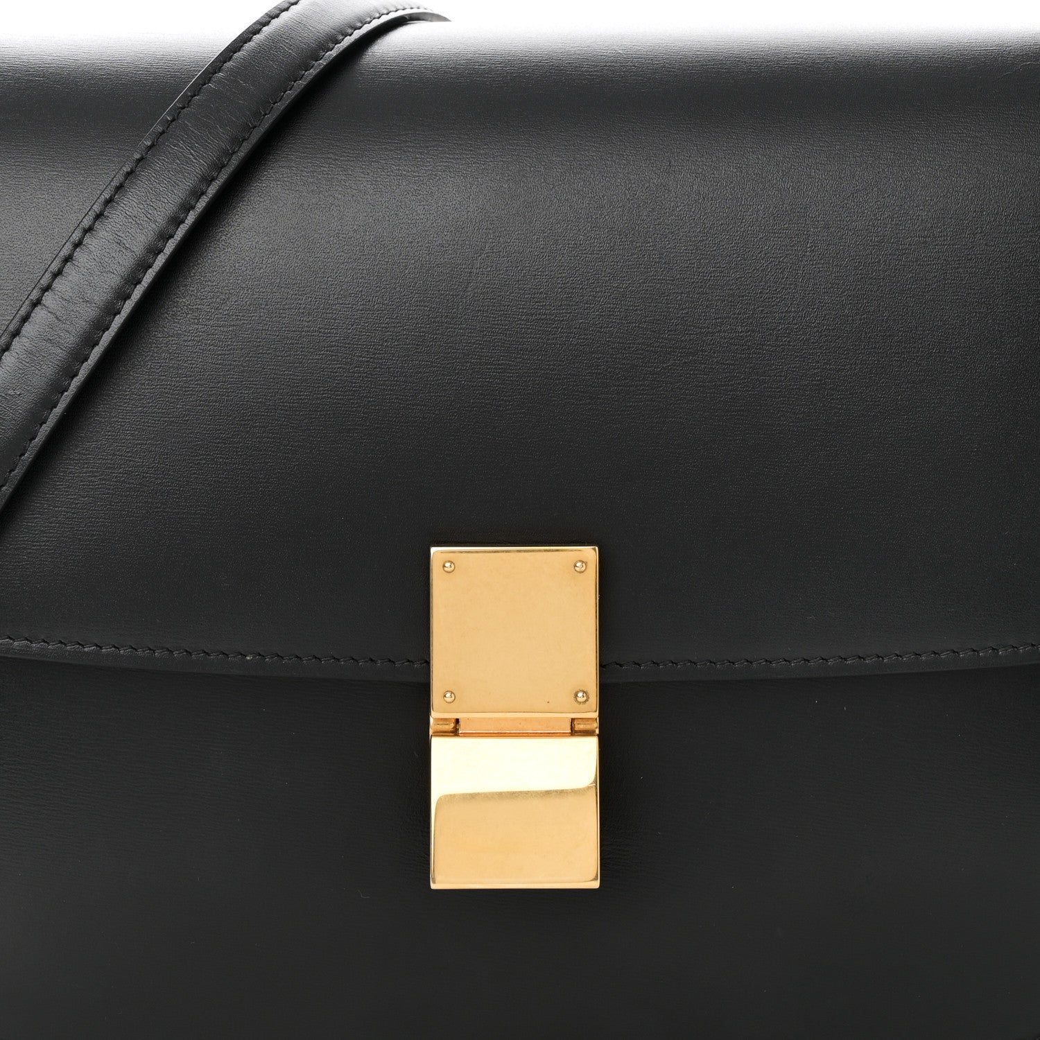 Celine Box Calfskin Medium Classic Box Flap Bag Black 8 of 10