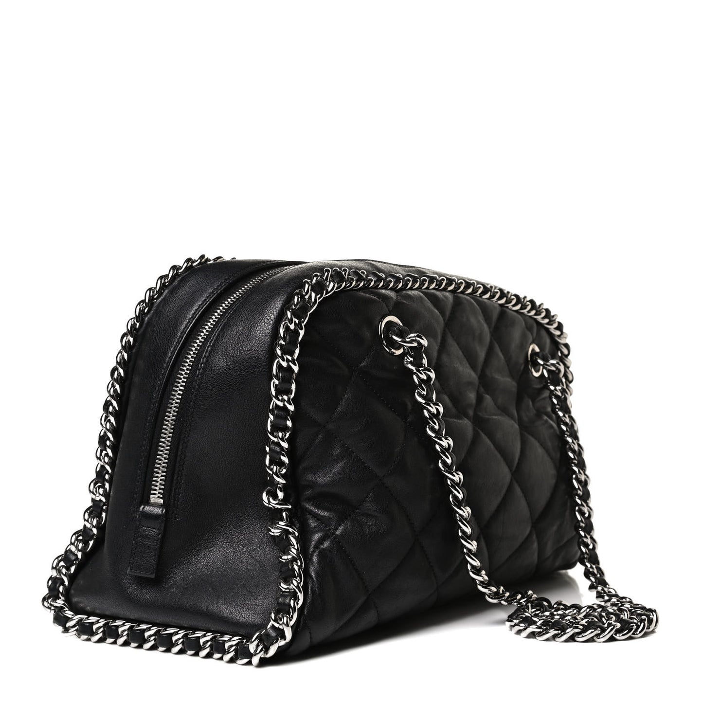 Calfskin Chain Around Bowler Black