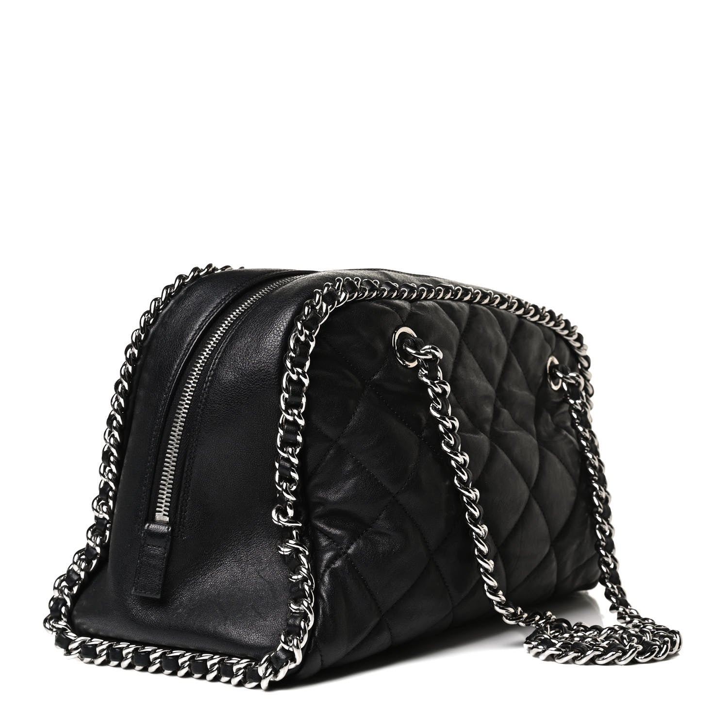 Chanel Calfskin Chain Around Bowler Black 2 of 16