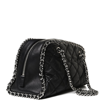 Chanel Calfskin Chain Around Bowler Black 2 of 16