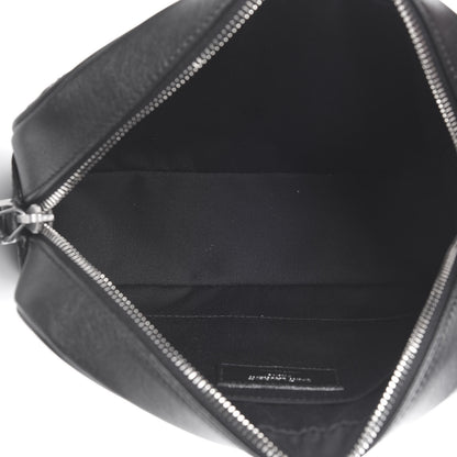 Saint Laurent Calfskin Studded Matelasse Monogram Lou Camera Bag Black 5 of 10