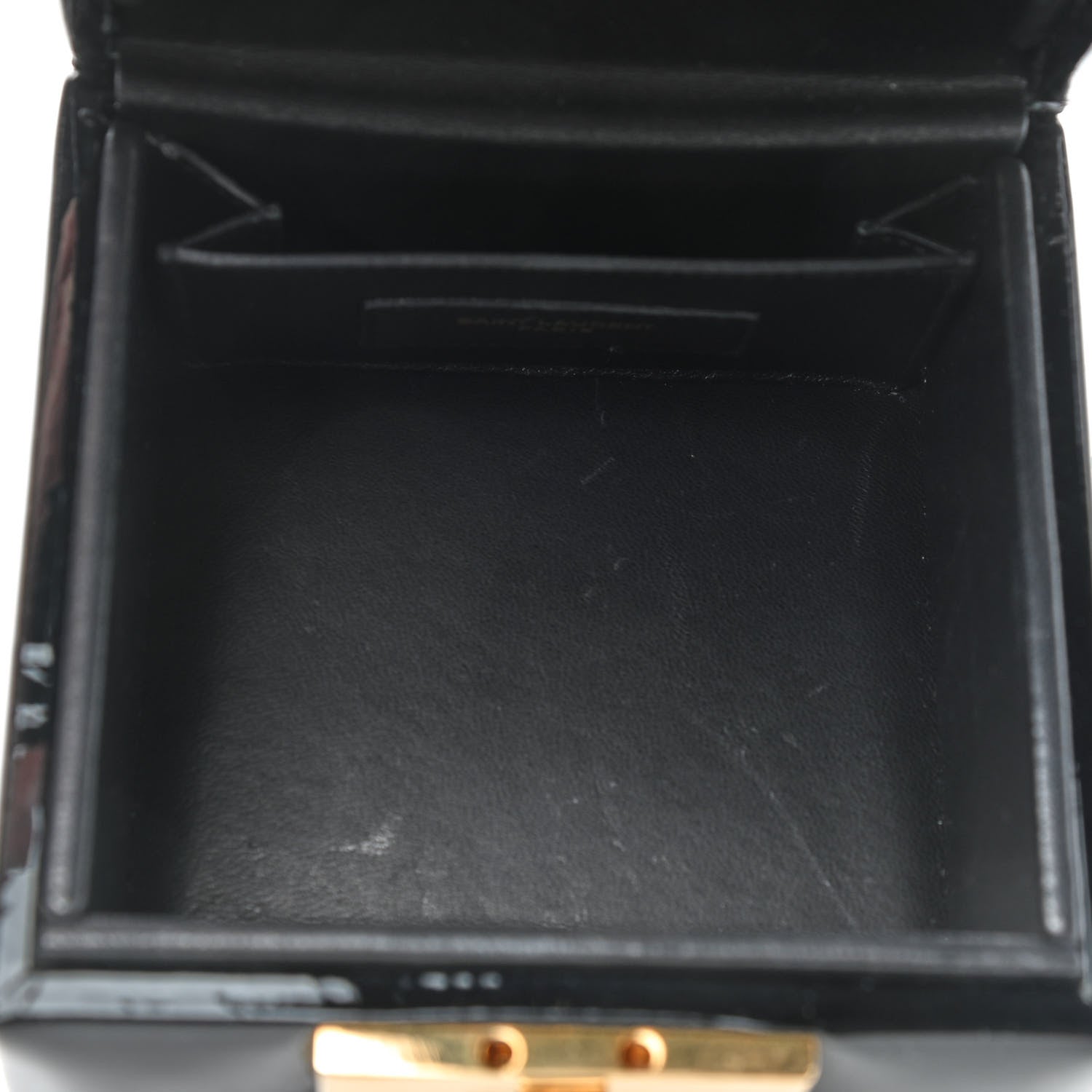 Saint Laurent Patent Jerry Cube Box Clutch Black 5 of 10