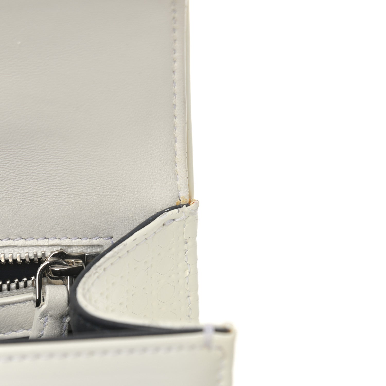 Christian Dior Patent Micro-Cannage Small Diorama Flap Bag White 12 of 16