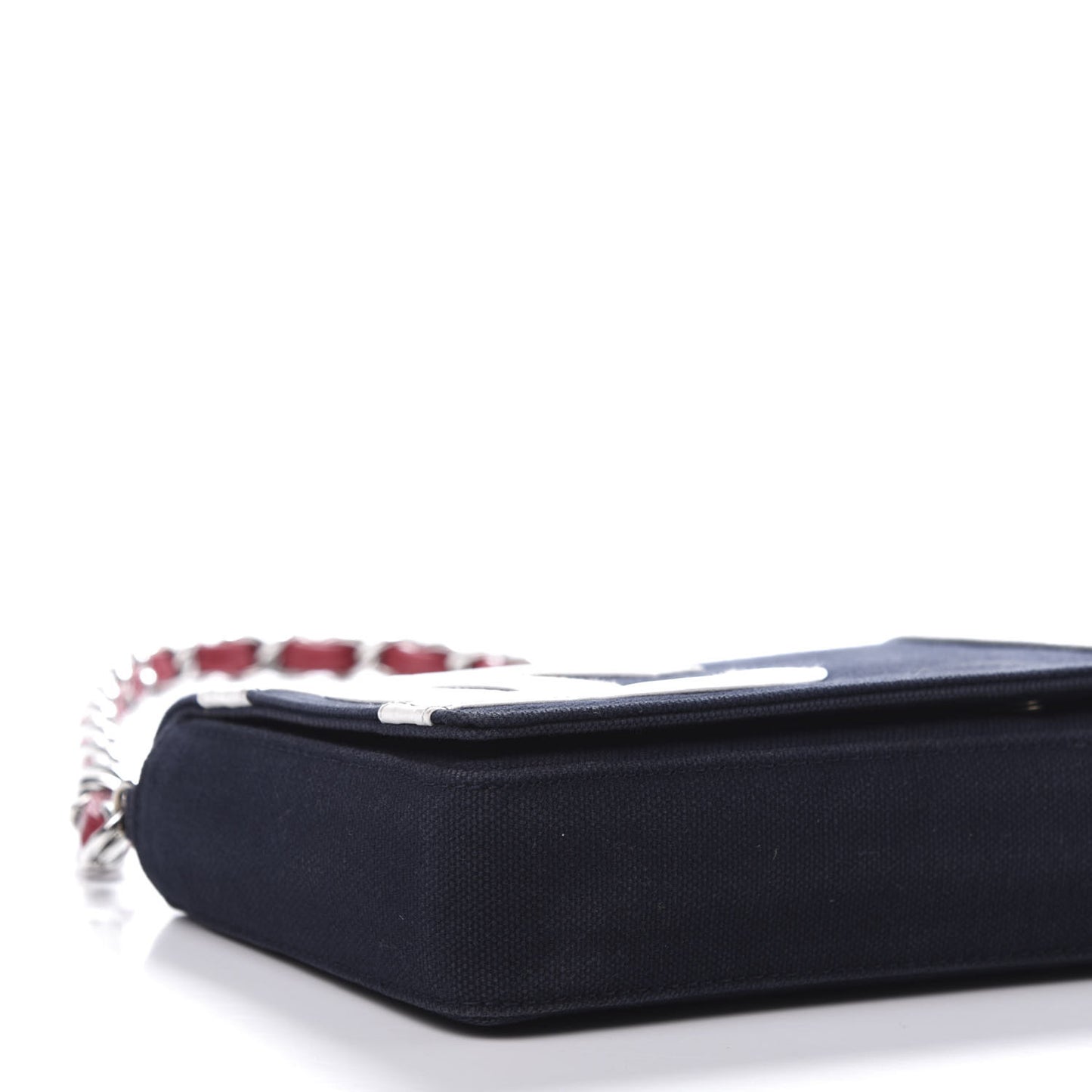 Metallic Lambskin Canvas CC N°5 Flap Black Silver