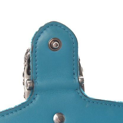 Gucci Velvet Super Mini Dionysus Shoulder Bag Pavone Cyan 14 of 14