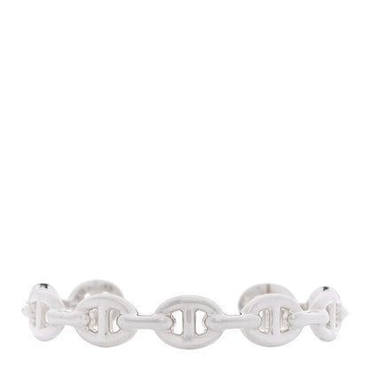 Hermes Sterling Silver MM Chaine d'Ancre Enchainee Cuff Bracelet ST 1 of 5
