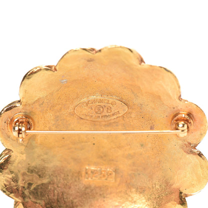 Chanel Metal CC Medallion Brooch Gold 4 of 4