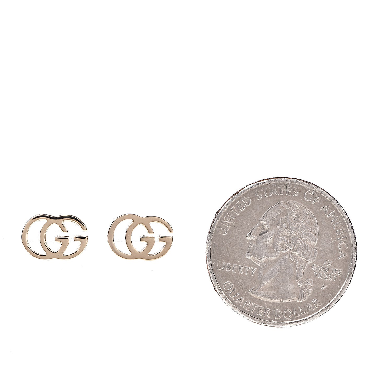 18K Yellow Gold GG Tissue Stud Earrings