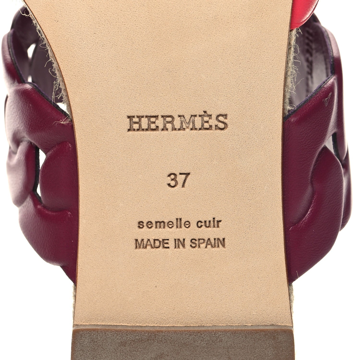 Hermes Nappa Gwen Espadrille Sandals 37 Multicolored Violet Lilas 7 of 9